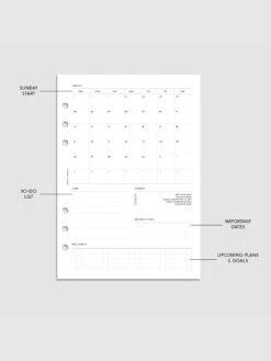 2025 Dated Admin Planner Inserts(2025 Dated Admin Planner Inserts) -Cloth And Paper Shop 2025 Dated Admin Planner Inserts A5 Monthlyoverview CP 1