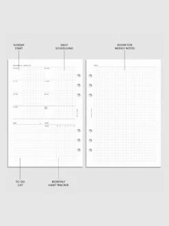 2025 Dated Admin Planner Inserts(2025 Dated Admin Planner Inserts) -Cloth And Paper Shop 2025 Dated Admin Planner Inserts A5 Weeklyspread CP 1