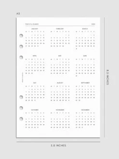 2025 Dated Daily Planner Insert | Monday Start(2025 Dated Daily Planner Insert Monday Start) 28 2025 Dated Daily Planner Insert | Monday Start(2025 Dated Daily Planner Insert Monday Start) -Cloth And Paper Shop 2025 Dated Daily Planner Insert Monday Start A5 Yaag CP 1