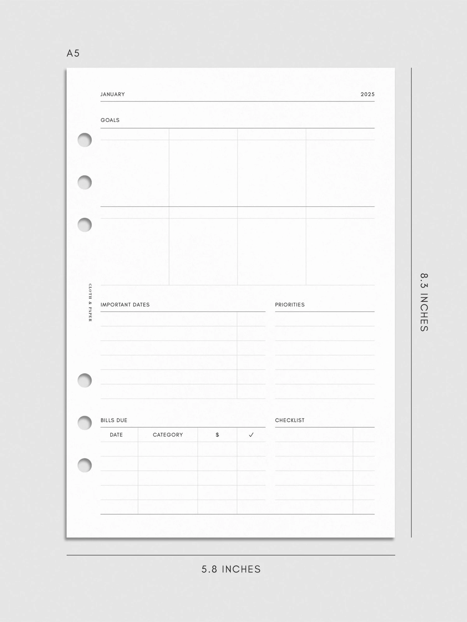 2025 Dated Horizontal Weekly Planner Insert | Monday Start(2025 Dated Horizontal Weekly Planner Insert Monday Start) 9 2025 Dated Horizontal Weekly Planner Insert | Monday Start(2025 Dated Horizontal Weekly Planner Insert Monday Start) - Image 9