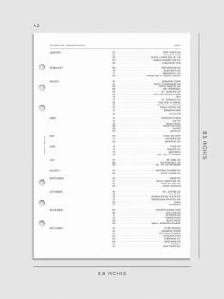 2025 Dated Horizontal Weekly Planner Insert | Monday Start(2025 Dated Horizontal Weekly Planner Insert Monday Start) 27 2025 Dated Horizontal Weekly Planner Insert | Monday Start(2025 Dated Horizontal Weekly Planner Insert Monday Start) -Cloth And Paper Shop 2025 Dated Horizontal Weekly Planner Insert Monday Start A5 Holidays and Observances CP 1