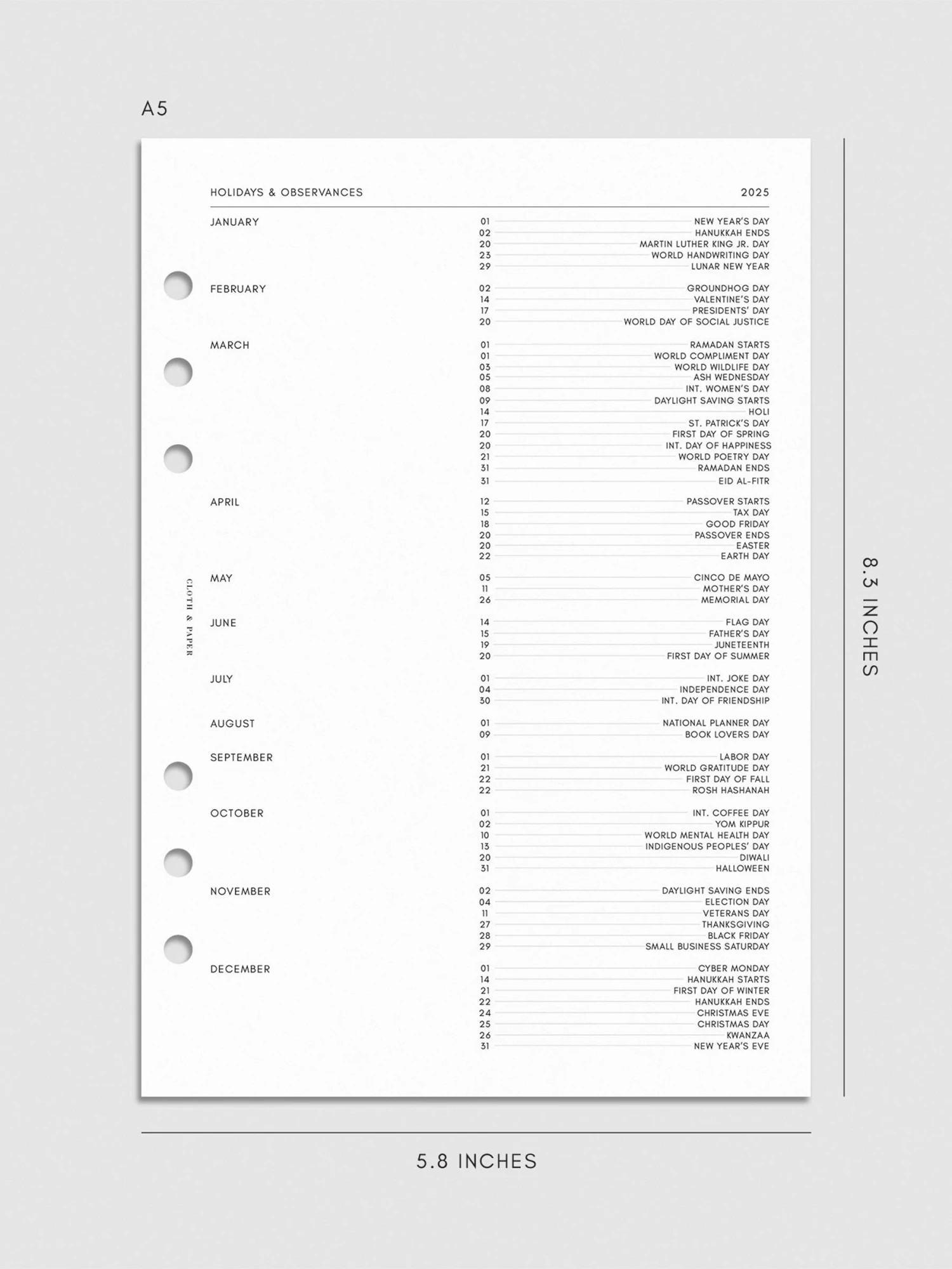2025 Dated Horizontal Weekly Planner Insert | Monday Start(2025 Dated Horizontal Weekly Planner Insert Monday Start) 8 2025 Dated Horizontal Weekly Planner Insert | Monday Start(2025 Dated Horizontal Weekly Planner Insert Monday Start) - Image 8