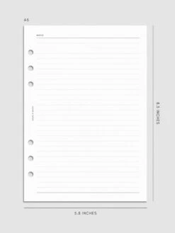 2025 Dated Horizontal Weekly Planner Insert | Monday Start(2025 Dated Horizontal Weekly Planner Insert Monday Start) 30 2025 Dated Horizontal Weekly Planner Insert | Monday Start(2025 Dated Horizontal Weekly Planner Insert Monday Start) -Cloth And Paper Shop 2025 Dated Horizontal Weekly Planner Insert Monday Start A5 Lined Notes CP 1