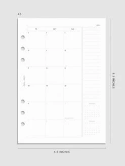 2025 Dated Horizontal Weekly Planner Insert | Monday Start(2025 Dated Horizontal Weekly Planner Insert Monday Start) 29 2025 Dated Horizontal Weekly Planner Insert | Monday Start(2025 Dated Horizontal Weekly Planner Insert Monday Start) -Cloth And Paper Shop 2025 Dated Horizontal Weekly Planner Insert Monday Start A5 Monthly Spread CP 1