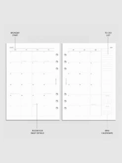 2025 Dated Horizontal Weekly Planner Insert | Monday Start(2025 Dated Horizontal Weekly Planner Insert Monday Start) 24 2025 Dated Horizontal Weekly Planner Insert | Monday Start(2025 Dated Horizontal Weekly Planner Insert Monday Start) -Cloth And Paper Shop 2025 Dated Horizontal Weekly Planner Insert Monday Start A5 Monthlyspread CP 1