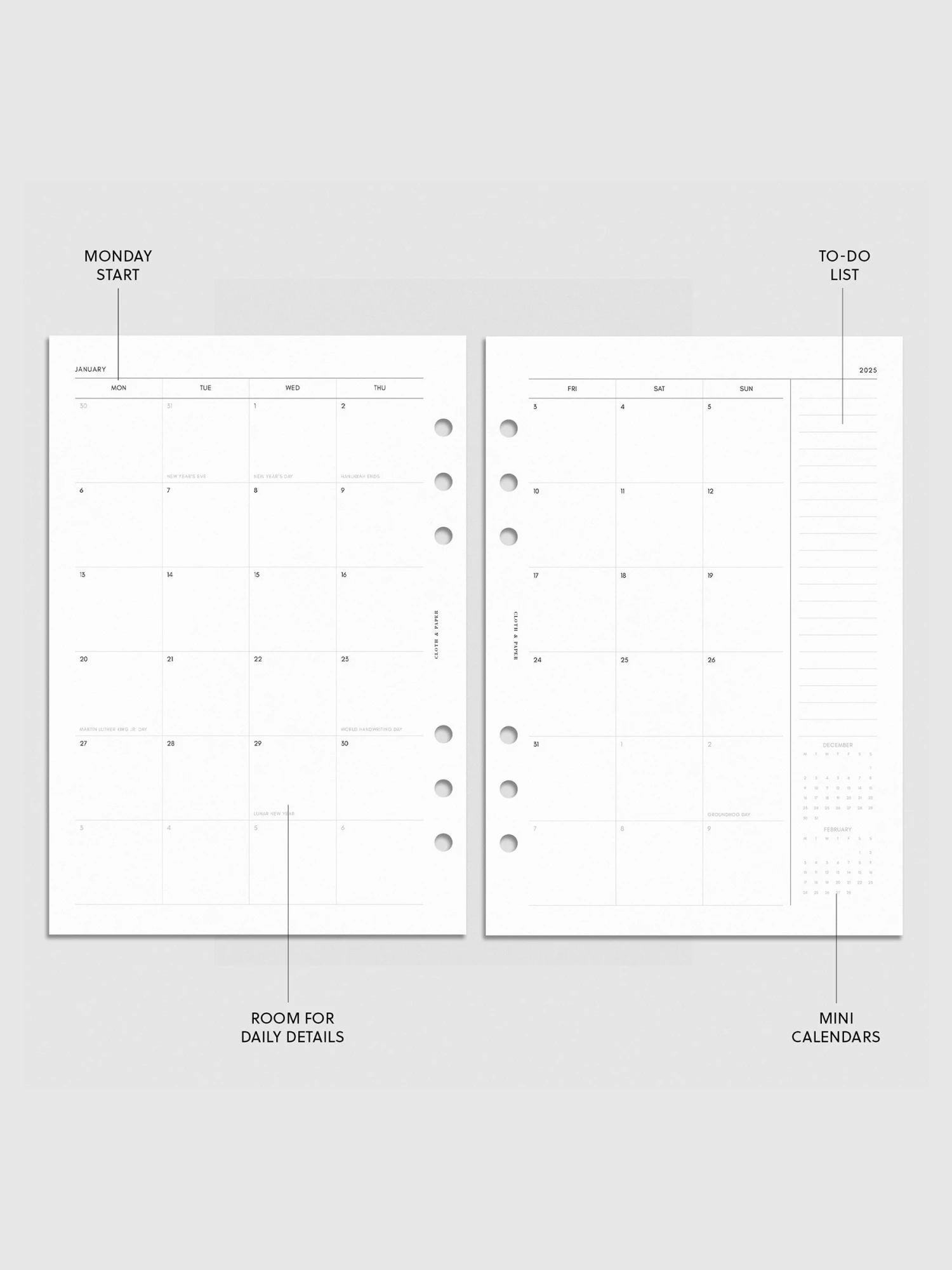 2025 Dated Horizontal Weekly Planner Insert | Monday Start(2025 Dated Horizontal Weekly Planner Insert Monday Start) 5 2025 Dated Horizontal Weekly Planner Insert | Monday Start(2025 Dated Horizontal Weekly Planner Insert Monday Start) - Image 5