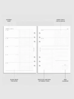2025 Dated Horizontal Weekly Planner Insert | Monday Start(2025 Dated Horizontal Weekly Planner Insert Monday Start) 22 2025 Dated Horizontal Weekly Planner Insert | Monday Start(2025 Dated Horizontal Weekly Planner Insert Monday Start) -Cloth And Paper Shop 2025 Dated Horizontal Weekly Planner Insert Monday Start A5 Weekly Spread CP 1