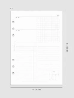 2025 Dated Horizontal Weekly Planner Insert | Monday Start(2025 Dated Horizontal Weekly Planner Insert Monday Start) 38 2025 Dated Horizontal Weekly Planner Insert | Monday Start(2025 Dated Horizontal Weekly Planner Insert Monday Start) -Cloth And Paper Shop 2025 Dated Horizontal Weekly Planner Insert Monday Start A5 Weekly Spread CP 2