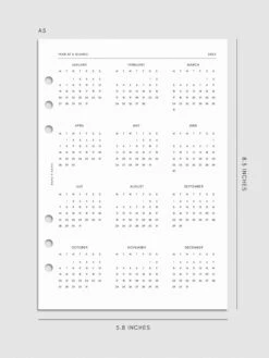 2025 Dated Horizontal Weekly Planner Insert | Monday Start(2025 Dated Horizontal Weekly Planner Insert Monday Start) 26 2025 Dated Horizontal Weekly Planner Insert | Monday Start(2025 Dated Horizontal Weekly Planner Insert Monday Start) -Cloth And Paper Shop 2025 Dated Horizontal Weekly Planner Insert Monday Start A5 Year at a Glance CP 1