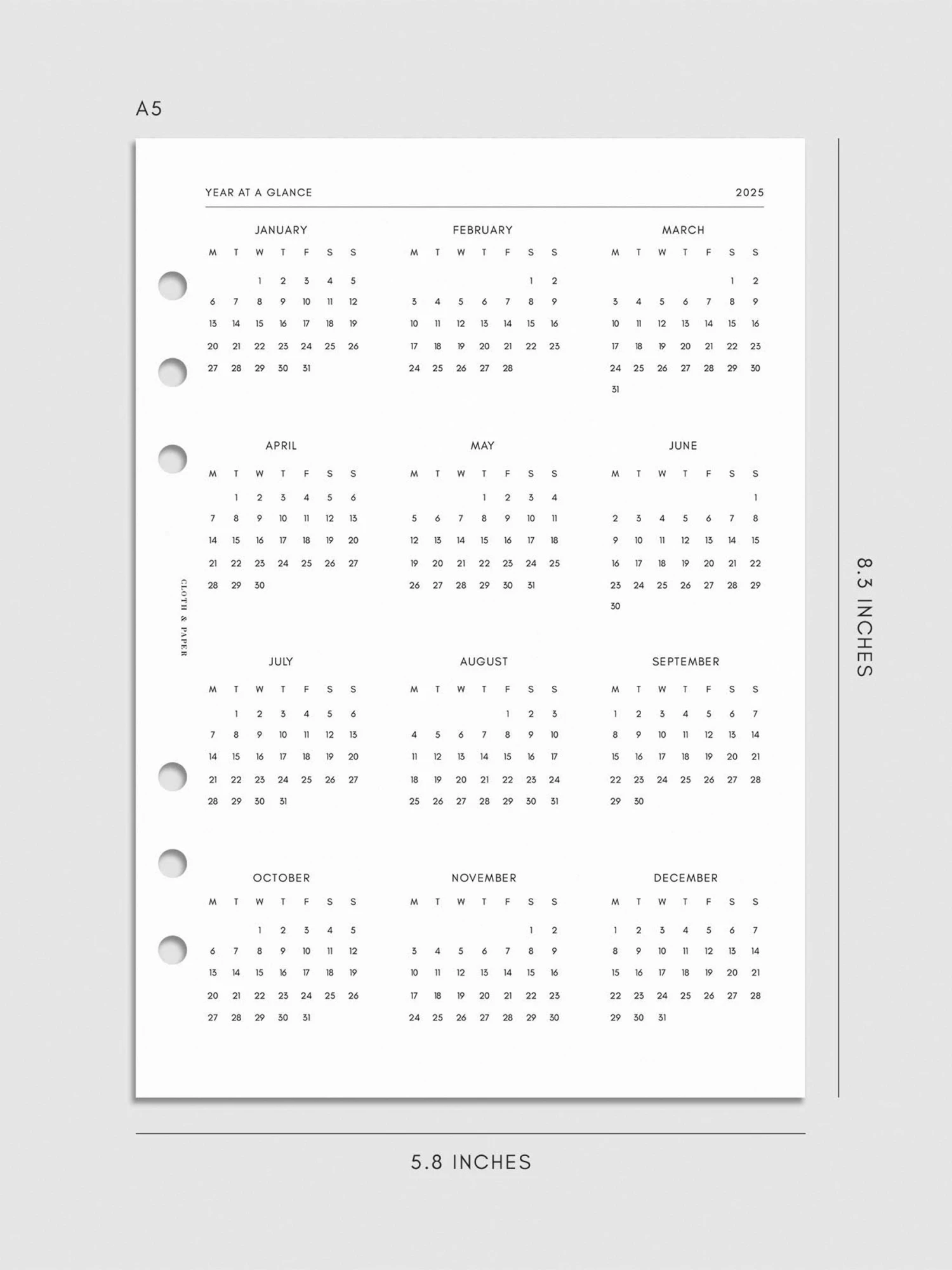 2025 Dated Horizontal Weekly Planner Insert | Monday Start(2025 Dated Horizontal Weekly Planner Insert Monday Start) 7 2025 Dated Horizontal Weekly Planner Insert | Monday Start(2025 Dated Horizontal Weekly Planner Insert Monday Start) - Image 7