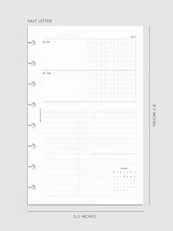 2025 Dated Horizontal Weekly Planner Insert | Monday Start(2025 Dated Horizontal Weekly Planner Insert Monday Start) 39 2025 Dated Horizontal Weekly Planner Insert | Monday Start(2025 Dated Horizontal Weekly Planner Insert Monday Start) -Cloth And Paper Shop 2025 Dated Horizontal Weekly Planner Insert Monday Start Half Letter Weekly Spread CP 1