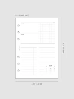 2025 Dated Horizontal Weekly Planner Insert | Monday Start(2025 Dated Horizontal Weekly Planner Insert Monday Start) 36 2025 Dated Horizontal Weekly Planner Insert | Monday Start(2025 Dated Horizontal Weekly Planner Insert Monday Start) -Cloth And Paper Shop 2025 Dated Horizontal Weekly Planner Insert Monday Start Personal Wide Weekly Spread CP 1
