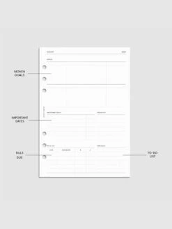 2025 Dated Monthly Planner Insert | Monday Start(2025 Dated Monthly Planner Insert Monday Start) 24 2025 Dated Monthly Planner Insert | Monday Start(2025 Dated Monthly Planner Insert Monday Start) -Cloth And Paper Shop 2025 Dated Monthly Planner Insert Monday Start A5 Monthly Overvierw CP 1