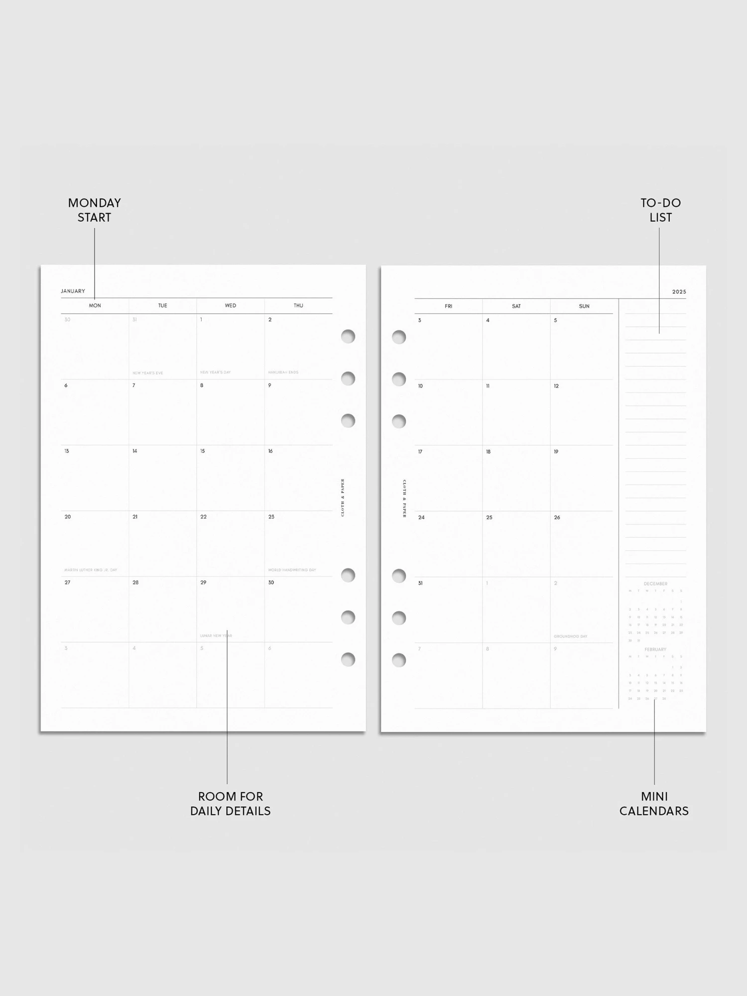 2025 Dated Monthly Planner Insert | Monday Start(2025 Dated Monthly Planner Insert Monday Start) 6 2025 Dated Monthly Planner Insert | Monday Start(2025 Dated Monthly Planner Insert Monday Start) - Image 6