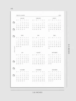 2025 Dated Monthly Planner Insert | Monday Start(2025 Dated Monthly Planner Insert Monday Start) 27 2025 Dated Monthly Planner Insert | Monday Start(2025 Dated Monthly Planner Insert Monday Start) -Cloth And Paper Shop 2025 Dated Monthly Planner Insert Monday Start A5 Yaag Specs CP 1