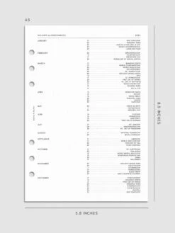 2025 Dated Monthly Planner Insert | Monday Start(2025 Dated Monthly Planner Insert Monday Start) 28 2025 Dated Monthly Planner Insert | Monday Start(2025 Dated Monthly Planner Insert Monday Start) -Cloth And Paper Shop 2025 Dated Monthly Planner Insert Monday Start A5 Holidays Specs CP 1