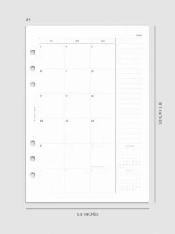 2025 Dated Monthly Planner Insert | Monday Start(2025 Dated Monthly Planner Insert Monday Start) 38 2025 Dated Monthly Planner Insert | Monday Start(2025 Dated Monthly Planner Insert Monday Start) -Cloth And Paper Shop 2025 Dated Monthly Planner Insert Monday Start A5 Monthlyspread Rght Specs CP 1