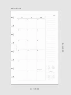 2025 Dated Monthly Planner Insert | Monday Start(2025 Dated Monthly Planner Insert Monday Start) 39 2025 Dated Monthly Planner Insert | Monday Start(2025 Dated Monthly Planner Insert Monday Start) -Cloth And Paper Shop 2025 Dated Monthly Planner Insert Monday Start HL CP 1