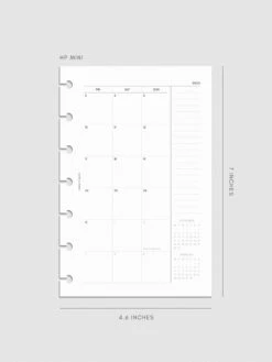 2025 Dated Monthly Planner Insert | Monday Start(2025 Dated Monthly Planner Insert Monday Start) 37 2025 Dated Monthly Planner Insert | Monday Start(2025 Dated Monthly Planner Insert Monday Start) -Cloth And Paper Shop 2025 Dated Monthly Planner Insert Monday Start HPM CP 1