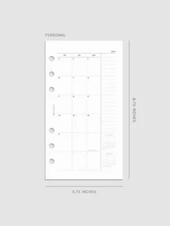2025 Dated Monthly Planner Insert | Monday Start(2025 Dated Monthly Planner Insert Monday Start) 35 2025 Dated Monthly Planner Insert | Monday Start(2025 Dated Monthly Planner Insert Monday Start) -Cloth And Paper Shop 2025 Dated Monthly Planner Insert Monday Start Personal CP 1
