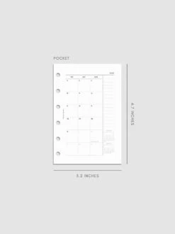 2025 Dated Monthly Planner Insert | Monday Start(2025 Dated Monthly Planner Insert Monday Start) 33 2025 Dated Monthly Planner Insert | Monday Start(2025 Dated Monthly Planner Insert Monday Start) -Cloth And Paper Shop 2025 Dated Monthly Planner Insert Monday Start Pocket CP 1