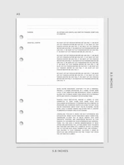 2025 Dated Vertical Weekly Lined Planner Insert | Sunday Start(2025 Dated Vertical Weekly Lined Planner Insert Sunday Start) 24 2025 Dated Vertical Weekly Lined Planner Insert | Sunday Start(2025 Dated Vertical Weekly Lined Planner Insert Sunday Start) -Cloth And Paper Shop 2025 Dated Monthly Planner Insert Sunday Start A5 Monthly Cover CP 1