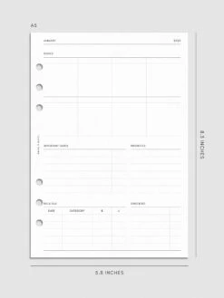 2025 Dated Vertical Weekly Lined Planner Insert | Sunday Start(2025 Dated Vertical Weekly Lined Planner Insert Sunday Start) 28 2025 Dated Vertical Weekly Lined Planner Insert | Sunday Start(2025 Dated Vertical Weekly Lined Planner Insert Sunday Start) -Cloth And Paper Shop 2025 Dated Monthly Planner Insert Sunday Start A5 Monthly Overview CP 1