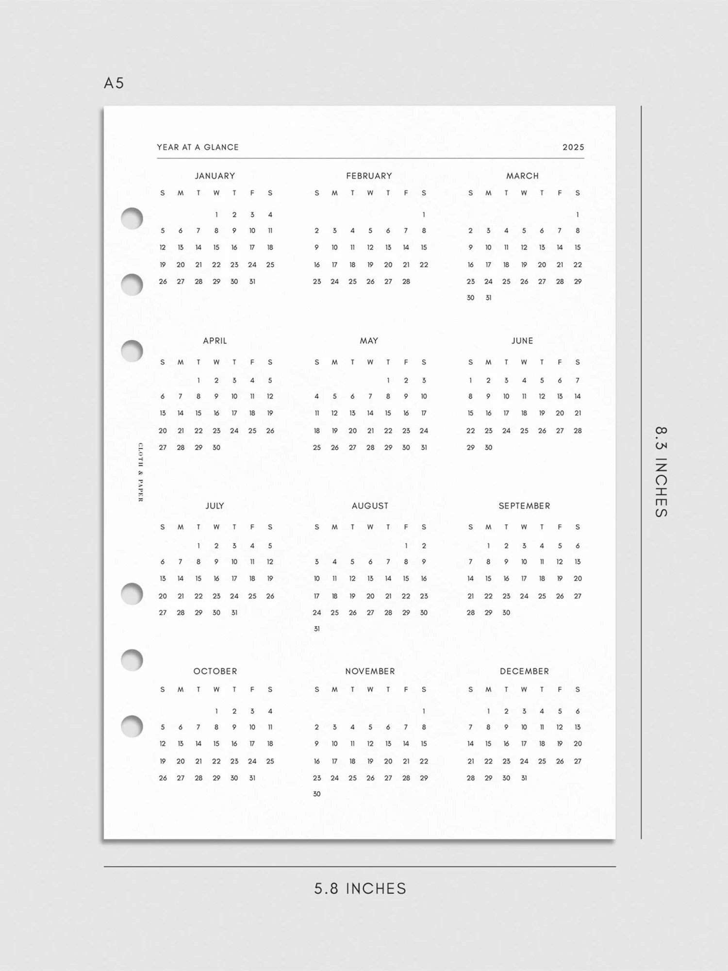 2025 Dated Vertical Weekly Lined Planner Insert | Sunday Start(2025 Dated Vertical Weekly Lined Planner Insert Sunday Start) 6 2025 Dated Vertical Weekly Lined Planner Insert | Sunday Start(2025 Dated Vertical Weekly Lined Planner Insert Sunday Start) - Image 6