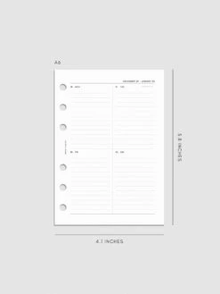 2025 Dated Vertical Weekly Lined Planner Insert | Sunday Start(2025 Dated Vertical Weekly Lined Planner Insert Sunday Start) 30 2025 Dated Vertical Weekly Lined Planner Insert | Sunday Start(2025 Dated Vertical Weekly Lined Planner Insert Sunday Start) -Cloth And Paper Shop 2025 Dated Monthly Planner Insert Sunday Start A6 CP 1