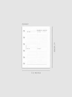 2025 Dated Vertical Weekly Lined Planner Insert | Sunday Start(2025 Dated Vertical Weekly Lined Planner Insert Sunday Start) 31 2025 Dated Vertical Weekly Lined Planner Insert | Sunday Start(2025 Dated Vertical Weekly Lined Planner Insert Sunday Start) -Cloth And Paper Shop 2025 Dated Monthly Planner Insert Sunday Start Pocket CP 1