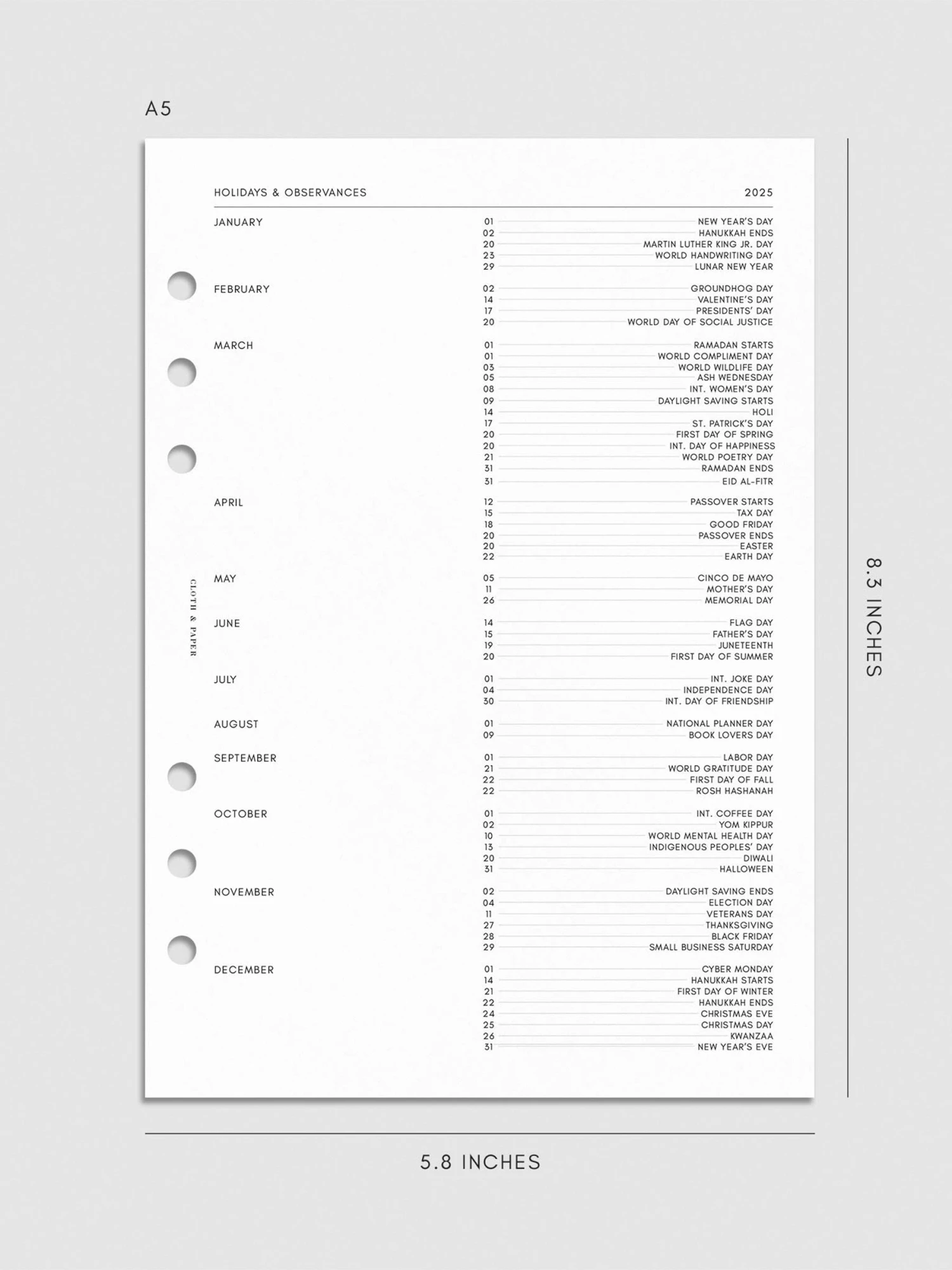 2025 Dated Vertical Weekly Lined Planner Insert | Monday Start(2025 Dated Vertical Weekly Lined Planner Insert Monday Start) 8 2025 Dated Vertical Weekly Lined Planner Insert | Monday Start(2025 Dated Vertical Weekly Lined Planner Insert Monday Start) - Image 8