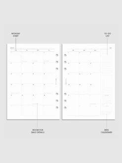 2025 Dated Vertical Weekly Lined Planner Insert | Monday Start(2025 Dated Vertical Weekly Lined Planner Insert Monday Start) 23 2025 Dated Vertical Weekly Lined Planner Insert | Monday Start(2025 Dated Vertical Weekly Lined Planner Insert Monday Start) -Cloth And Paper Shop 2025 Dated Vertical Weekly Lined Planner Insert Monday Start A5 Monthlyspread CP 1