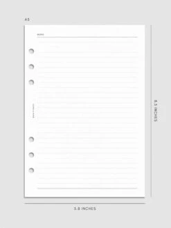 2025 Dated Vertical Weekly Lined Planner Insert | Monday Start(2025 Dated Vertical Weekly Lined Planner Insert Monday Start) 29 2025 Dated Vertical Weekly Lined Planner Insert | Monday Start(2025 Dated Vertical Weekly Lined Planner Insert Monday Start) -Cloth And Paper Shop 2025 Dated Vertical Weekly Lined Planner Insert Monday Start A5 Notes CP 1