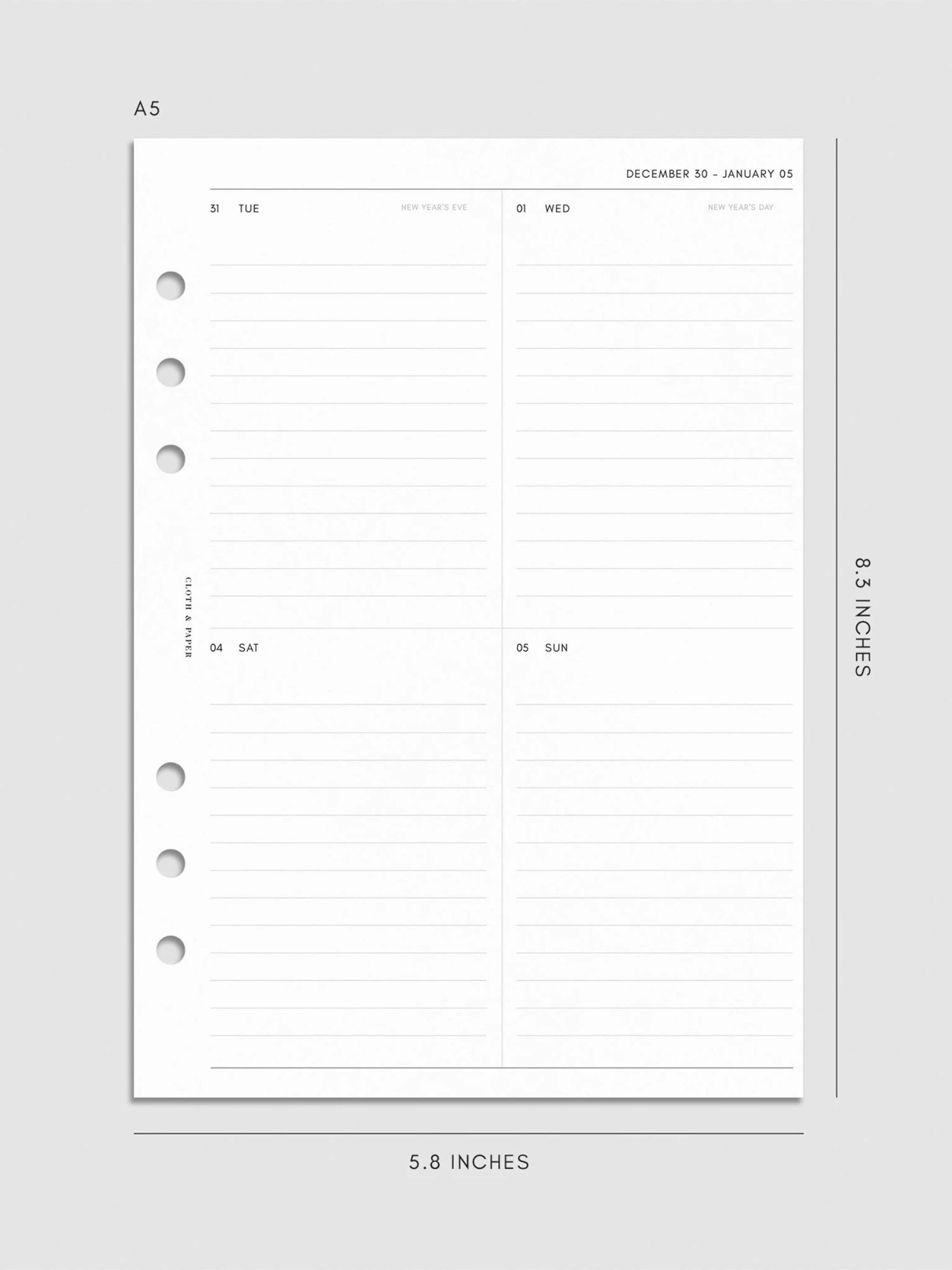 2025 Dated Vertical Weekly Lined Planner Insert | Monday Start(2025 Dated Vertical Weekly Lined Planner Insert Monday Start) 18 2025 Dated Vertical Weekly Lined Planner Insert | Monday Start(2025 Dated Vertical Weekly Lined Planner Insert Monday Start) - Image 18