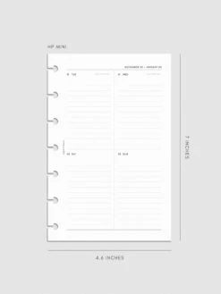 2025 Dated Vertical Weekly Lined Planner Insert | Monday Start(2025 Dated Vertical Weekly Lined Planner Insert Monday Start) 36 2025 Dated Vertical Weekly Lined Planner Insert | Monday Start(2025 Dated Vertical Weekly Lined Planner Insert Monday Start) -Cloth And Paper Shop 2025 Dated Vertical Weekly Lined Planner Insert Monday Start HPM CP 1