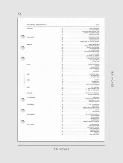 2025 Dated Weekly Schedule Planner Insert | Monday Start(2025 Dated Weekly Schedule Planner Insert Monday Start) 27 2025 Dated Weekly Schedule Planner Insert | Monday Start(2025 Dated Weekly Schedule Planner Insert Monday Start) -Cloth And Paper Shop 2025 Dated Weekly Schedule Planner Insert Monday Start A5 Holidays CP 1