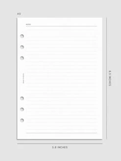 2025 Dated Weekly Schedule Planner Insert | Monday Start(2025 Dated Weekly Schedule Planner Insert Monday Start) 29 2025 Dated Weekly Schedule Planner Insert | Monday Start(2025 Dated Weekly Schedule Planner Insert Monday Start) -Cloth And Paper Shop 2025 Dated Weekly Schedule Planner Insert Monday Start A5 Notes CP 1