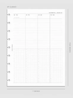 2025 Dated Weekly Schedule Planner Insert | Monday Start(2025 Dated Weekly Schedule Planner Insert Monday Start) 39 2025 Dated Weekly Schedule Planner Insert | Monday Start(2025 Dated Weekly Schedule Planner Insert Monday Start) -Cloth And Paper Shop 2025 Dated Weekly Schedule Planner Insert Monday Start HP Classic Weekly Spread CP 1