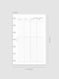 2025 Dated Weekly Schedule Planner Insert | Monday Start(2025 Dated Weekly Schedule Planner Insert Monday Start) 36 2025 Dated Weekly Schedule Planner Insert | Monday Start(2025 Dated Weekly Schedule Planner Insert Monday Start) -Cloth And Paper Shop 2025 Dated Weekly Schedule Planner Insert Monday Start HP Mini Weekly Spread CP 1