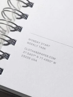 2025 Weekly Task Spiral Bound Notebook | Monday Start(2025 Weekly Task Spiral Notebook Monday Start) 11 2025 Weekly Task Spiral Bound Notebook | Monday Start(2025 Weekly Task Spiral Notebook Monday Start) -Cloth And Paper Shop 2025 Weekly Task Spiral Bound Notebook Monday Start CP 6