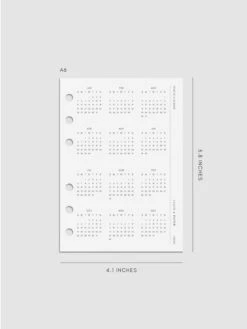 2025 Year At A Glance Planner Dashboard(2025 Year At A Glance Planner Dashboard) -Cloth And Paper Shop 2025 Year At A Glance Planner Dashboard A6 CP 3