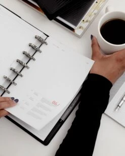 2026 Front & Monthly Vellum Planner Dashboard Overlays | Rouge(2026 Front Monthly Vellum Planner Dashboard Overlays Rouge) -Cloth And Paper Shop 2026 Front Monthly Vellum Overlays Rouge In Use 2