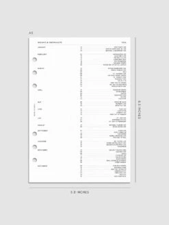2026 Dated Monthly Planner Inserts | Monday Start(2026 Dated Monthly Planner Inserts Monday Start) 27 2026 Dated Monthly Planner Inserts | Monday Start(2026 Dated Monthly Planner Inserts Monday Start) -Cloth And Paper Shop 2026 dated monthly monday start insert A5 holidays