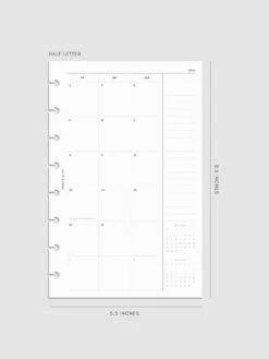 2026 Dated Monthly Planner Inserts | Monday Start(2026 Dated Monthly Planner Inserts Monday Start) 38 2026 Dated Monthly Planner Inserts | Monday Start(2026 Dated Monthly Planner Inserts Monday Start) -Cloth And Paper Shop 2026 dated monthly monday start insert HL