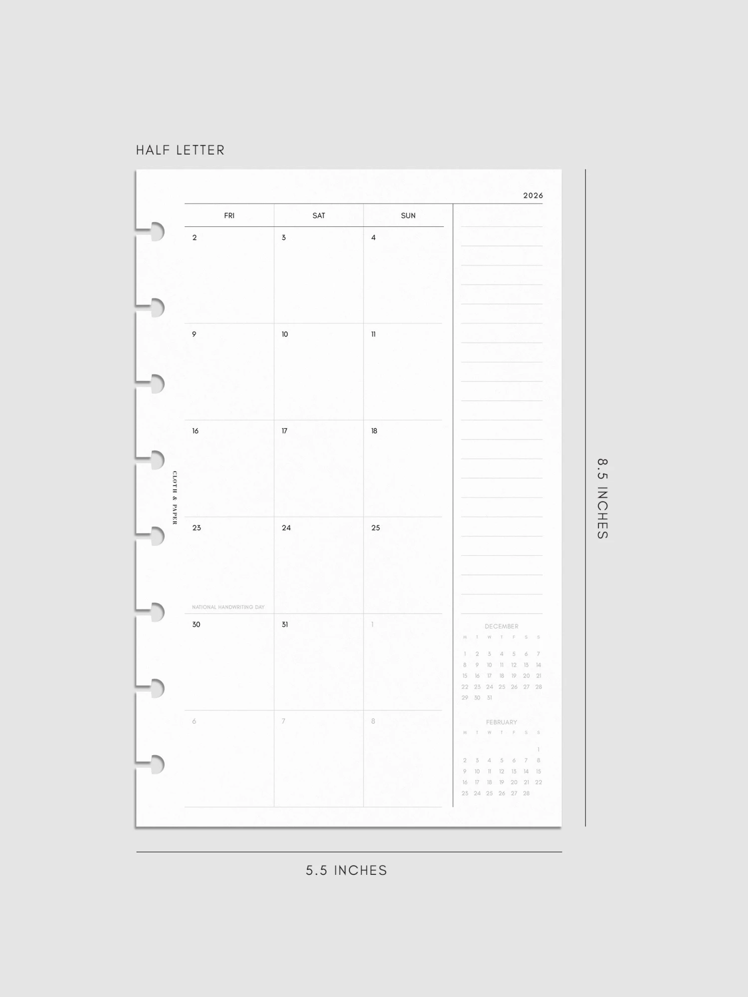 2026 Dated Monthly Planner Inserts | Monday Start(2026 Dated Monthly Planner Inserts Monday Start) 19 2026 Dated Monthly Planner Inserts | Monday Start(2026 Dated Monthly Planner Inserts Monday Start) - Image 19