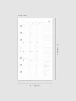 2026 Dated Monthly Planner Inserts | Monday Start(2026 Dated Monthly Planner Inserts Monday Start) 35 2026 Dated Monthly Planner Inserts | Monday Start(2026 Dated Monthly Planner Inserts Monday Start) -Cloth And Paper Shop 2026 dated monthly monday start insert Personal