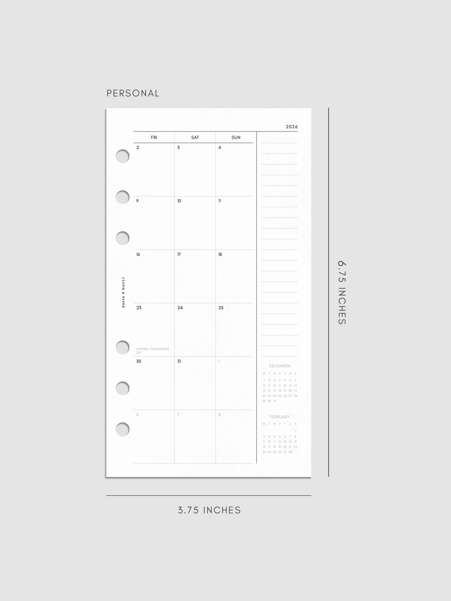 2026 Dated Monthly Planner Inserts | Monday Start(2026 Dated Monthly Planner Inserts Monday Start) 16 2026 Dated Monthly Planner Inserts | Monday Start(2026 Dated Monthly Planner Inserts Monday Start) - Image 16