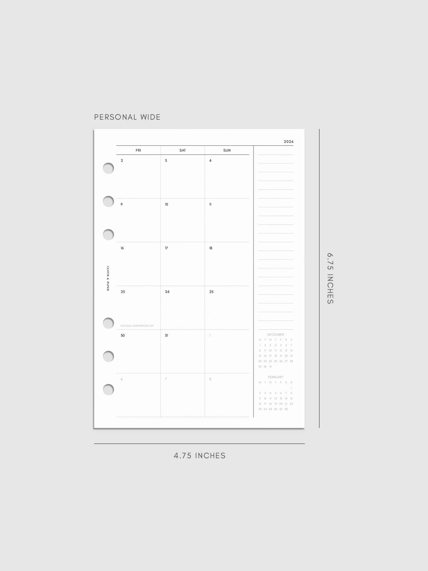 2026 Dated Monthly Planner Inserts | Monday Start(2026 Dated Monthly Planner Inserts Monday Start) 17 2026 Dated Monthly Planner Inserts | Monday Start(2026 Dated Monthly Planner Inserts Monday Start) - Image 17