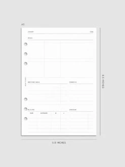 2026 Dated Monthly Planner Inserts | Sunday Start(2026 Dated Monthly Planner Inserts Sunday Start) -Cloth And Paper Shop 2026 dated monthly sunday start insert A5 1