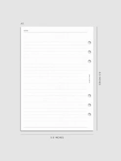 2026 Dated Monthly Planner Inserts | Sunday Start(2026 Dated Monthly Planner Inserts Sunday Start) -Cloth And Paper Shop 2026 dated monthly sunday start insert A5 notes